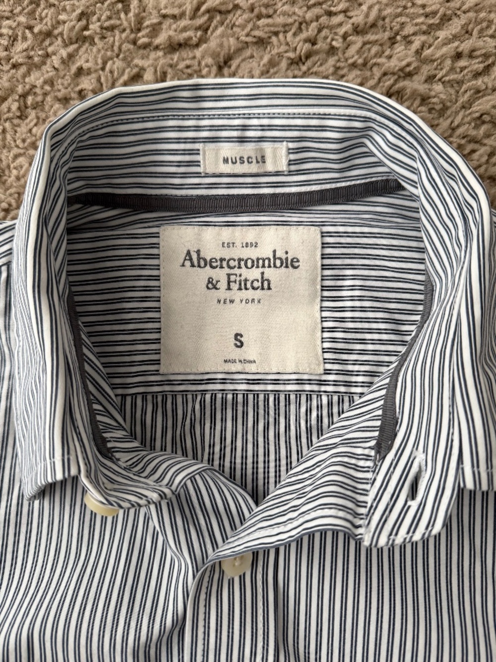 Vintage Abercrombie & Fitch men’s button down muscle shirt (small)